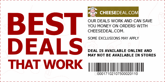 CheeseDeal.com Coupons