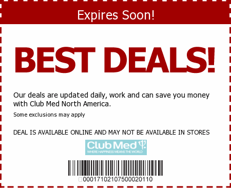 Club Med Promo Code