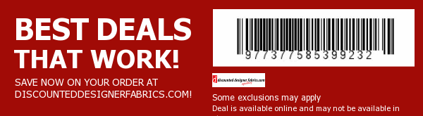 Discounted Designer Fabrics Coupon