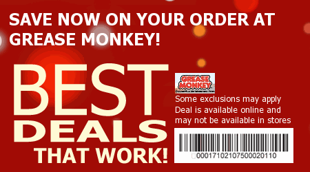 Grease Monkey Coupon Code