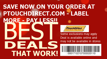 PtouchDirect.com - Label More - Pay Less! Coupon Code
