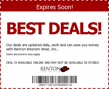 Renton Western Wear Promo Code