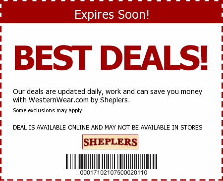 Sheplers Promo Code