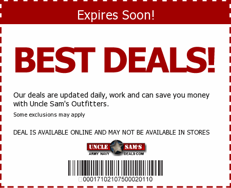 Uncle Sams Promo Code