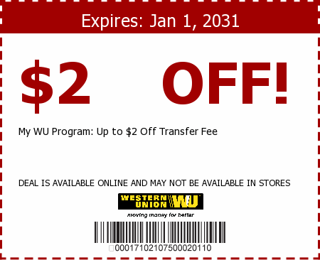 western union promo code