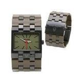Nixon A065-032 The Big Rig Green Dial Stainless Steel and Leather Men's Watch Coupons