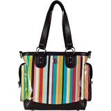 Fleurville Lexie Diaper Tote Pink Cocoa Stripe Coupons