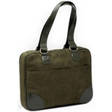 Mango Tango Olive Faux Suede Slim-Line Laptop Bag Coupons