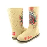 Ed Hardy Bootstrap Winter Boots Shoes Beige Womens Coupons