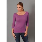 Three Dots Fitted British Boatneck Tee with 3/4 Sleeves Coupons